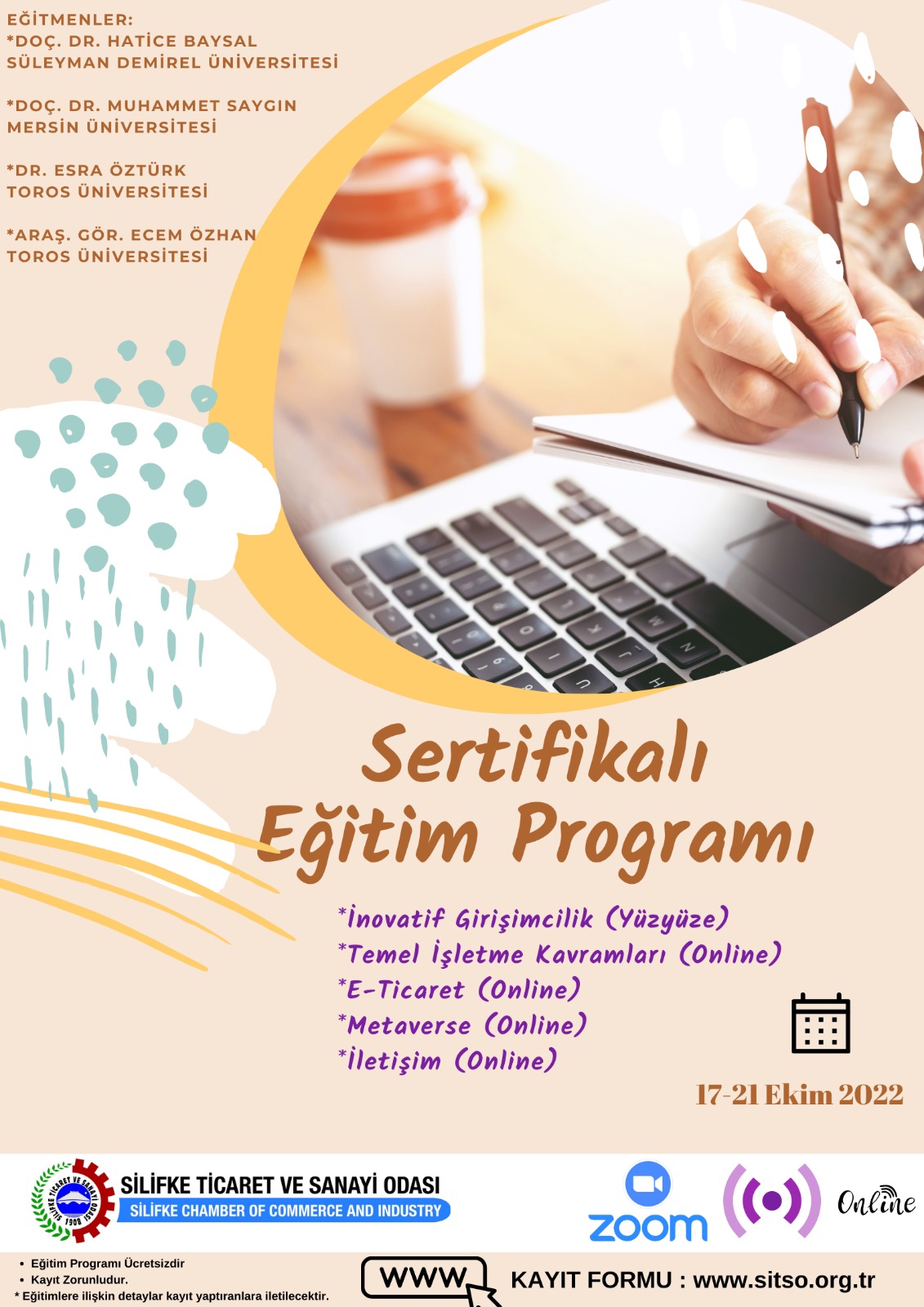 SERTİFİKALI EĞİTİM PROGRAMI 17-21 EKİM 2022